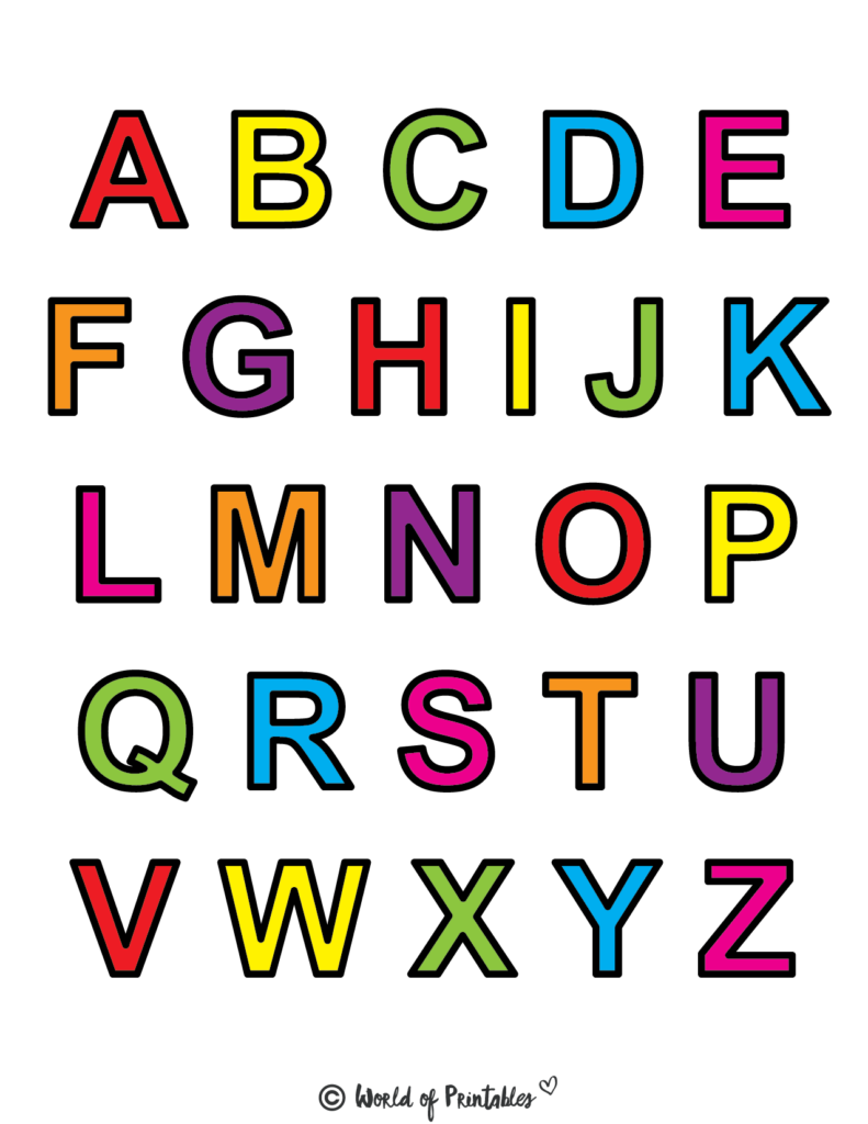 printable letters & alphabet letters - world of printables